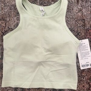 Lululemon Athletica Light Green Ribbed Tank Top